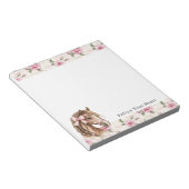 Bloc-note Pink Roses Floral Horse Bow Quote (Incliné)