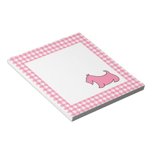 Bloc-note Pink Scottish Terrier School Notepad Cadeau (Incliné)