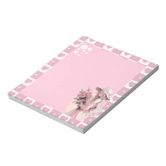 Bloc-note Pink Simple mignon Anime Boho Notepad