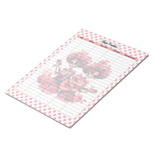 Bloc-note Pink Sugar Sketch Steps Tracker (Incliné)