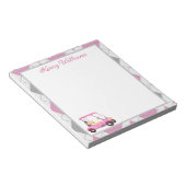 Bloc-note Pink Watercolor Golf Nom du panier (Incliné)