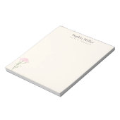 Bloc-note Pink Yarrow Wildflower Personalized Botanical (Tourné)