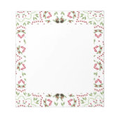 Bloc-note Pins cônes et baies pavé de notes mandala (Devant)