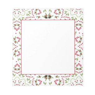 Bloc-note Pins cônes et baies pavé de notes mandala