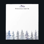 Bloc-note Pins d'hiver Personnalisés<br><div class="desc">Bloc-notes personnalisé pour les pins d'hiver aquarelle.</div>