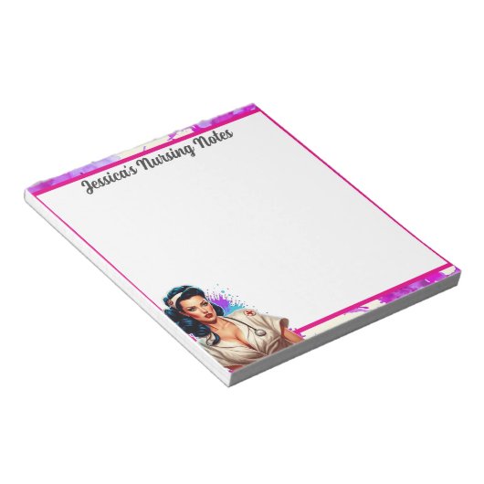 Bloc-note Pinup_ Infirmière Badass (Incliné)