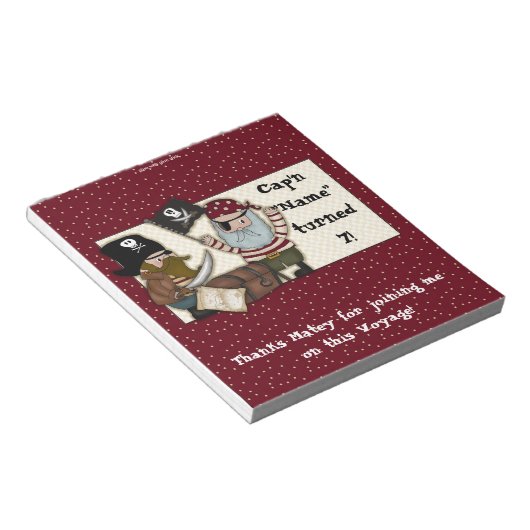 Bloc-note Pirate Birthday Candy Bar Wrapper Party Favoriser (Incliné)