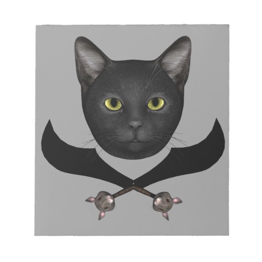 Bloc-note Pirate Drapeau Chat (Devant)