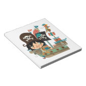 Bloc-note Pirate et bateau de pirate (Incliné)