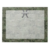 Bloc-note Pisces Zodiac Sign on Woodland Green Camion numéri (Devant)