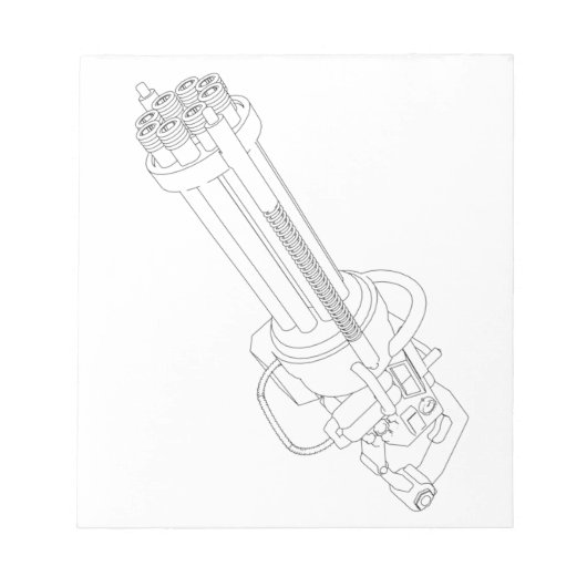 Bloc-note Pistolet à rotation Steampunk (Devant)
