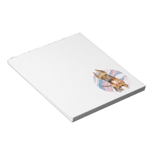 Bloc-note Pit Bull Dog Art | Texture de marbre (Incliné)