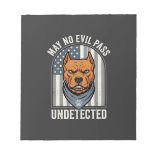 Bloc-note Pitbull Patriotique Chien de Garde