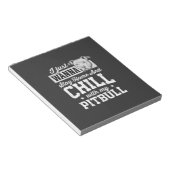Bloc-note Pitbull Reste à la Maison et Design Chill (Incliné)