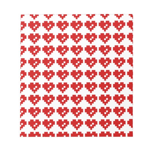 Bloc-note Pixel Coeur 8 bits Amour (Devant)