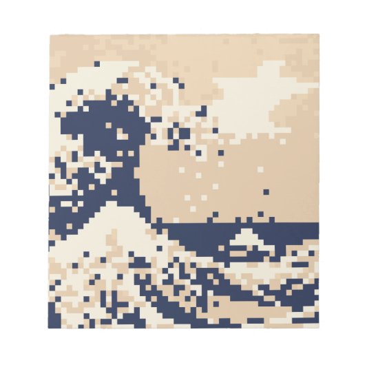 Bloc-note Pixel Tsunami 8 bits Pixel Art (Devant)