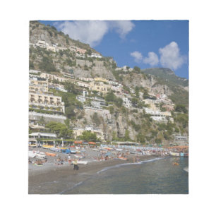 Bloc-note Plage à Positano, Campanie, Italie