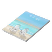 Bloc-note Plage Aquarelle Ocean Seashore Adirondddchers (Tourné)