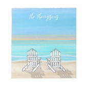 Bloc-note Plage Aquarelle Ocean Seashore Adirondddchers (Devant)