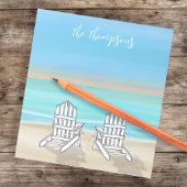 Bloc-note Plage Aquarelle Ocean Seashore Adirondddchers