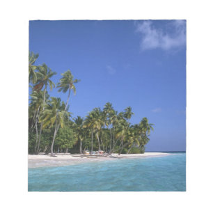 Bloc-note Plage avec palmiers, Maldives