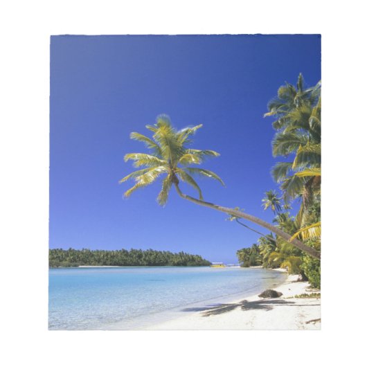 Bloc-note Plage bordée de palmiers Îles Cook (Devant)