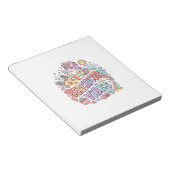 Bloc-note Plage de Licorne Vibes Fantaisiste Fond Blanc (Incliné)