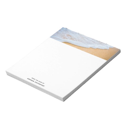 Bloc-note Plage de sable avec Surf en mousse (Tourné)