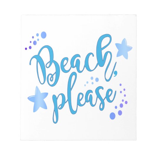 Bloc-note Plage s'il vous plaît (Devant)