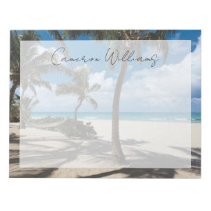 Bloc-note Plages tropicales   Anguilla Beach, Palm Tree