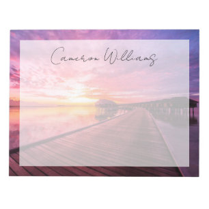 Bloc-note Plages tropicales   Coucher de soleil aux Maldives