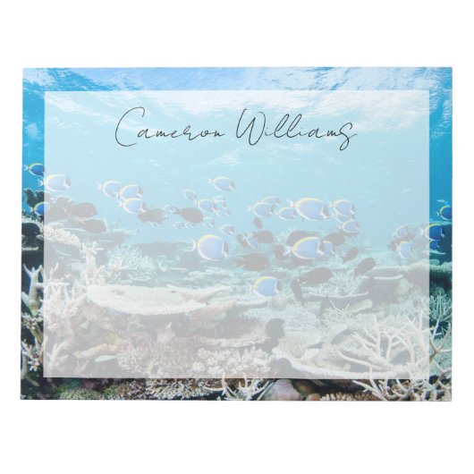 Bloc-note Plages tropicales | Esturgeon Parmi le corail (Devant)