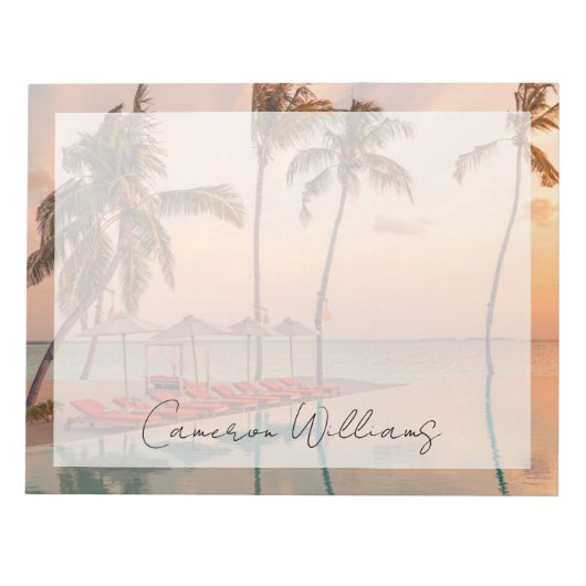 Bloc-note Plages tropicales | Maldives Tropical Beach & Pool (Devant)