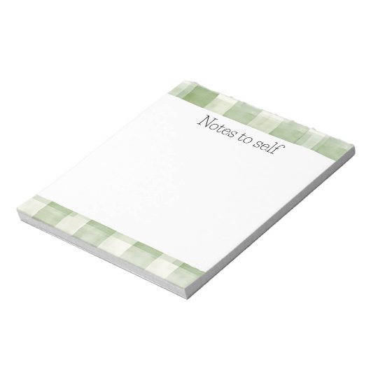Bloc-note Plaid à la crème verte de la ferme (Tourné)