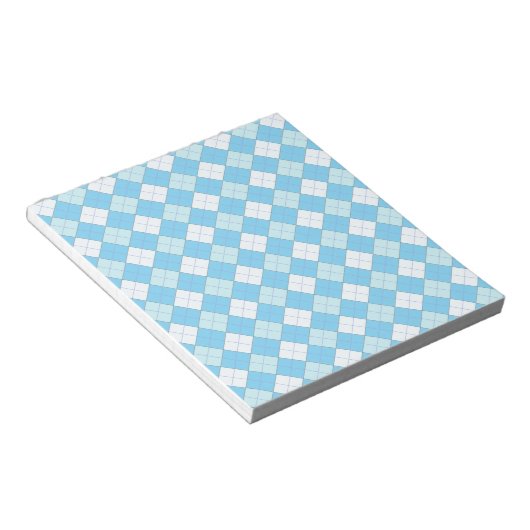 Bloc-note Plaid bleu (Incliné)