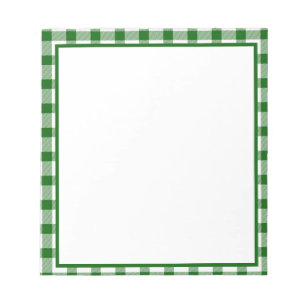 Bloc-note Plaid vert