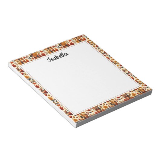 Bloc-note Plaids automnaux, Acorns, Feuilles de l'érable (Incliné)