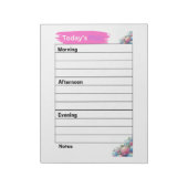 Bloc-note Plan d'aujourd'hui Pink Hydrangea Pages (Tourné)