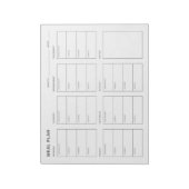 Bloc-note Plan de repas Planificateur hebdomadaire (Tourné)
