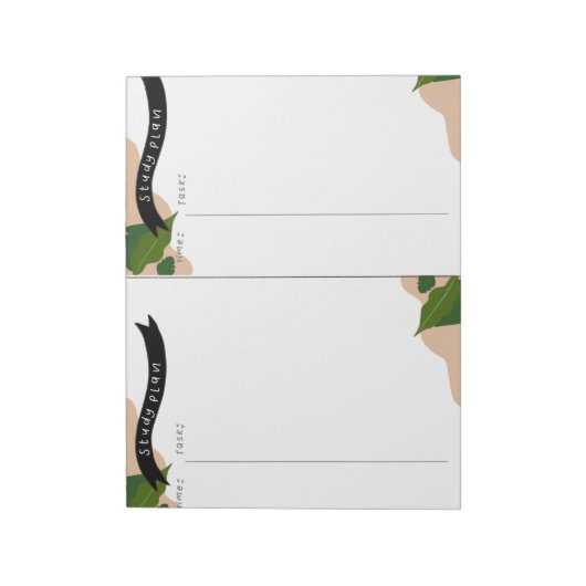 Bloc-note Plan d'étude (Tourné)