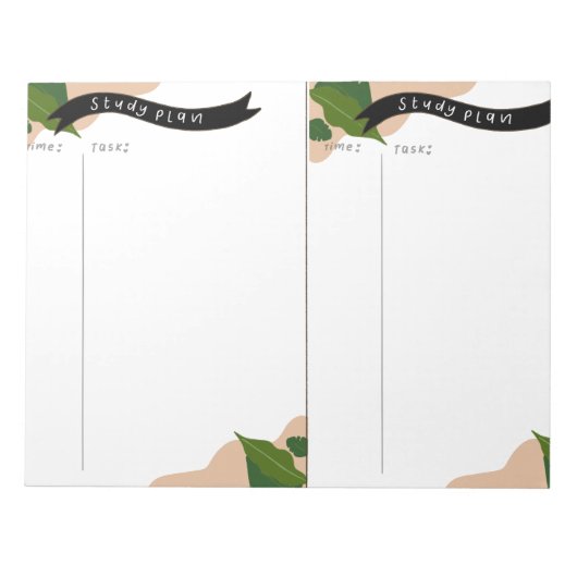 Bloc-note Plan d'étude (Devant)