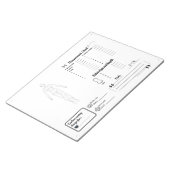 Bloc-note Plan du projet de couture et suivi de mesure (Incliné)