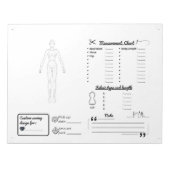 Bloc-note Plan du projet de couture et suivi de mesure (Devant)