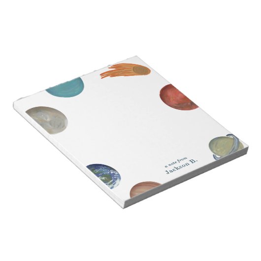 Bloc-note Planètes peintes Enfants (Incliné)