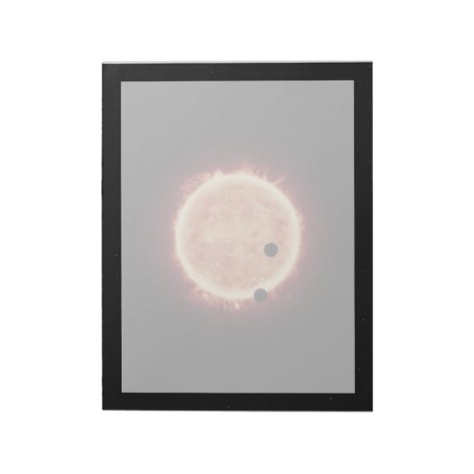 Bloc-note Planètes Transitant Red Nwarf Star Dans Trappist-1 (Tourné)