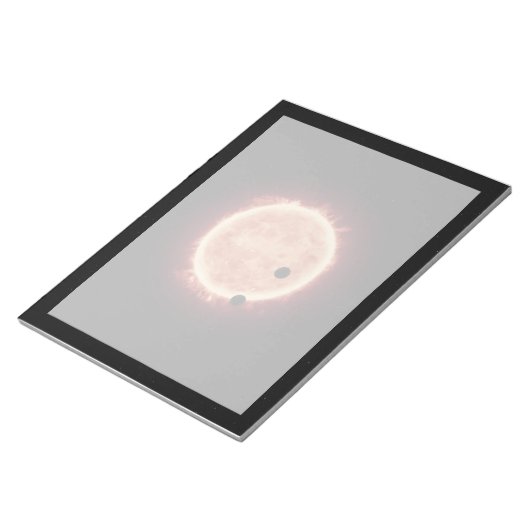 Bloc-note Planètes Transitant Red Nwarf Star Dans Trappist-1 (Incliné)