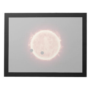 Bloc-note Planètes Transitant Red Nwarf Star Dans Trappist-1