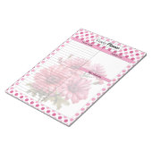 Bloc-note Planificateur annuel à fleurs roses (Incliné)