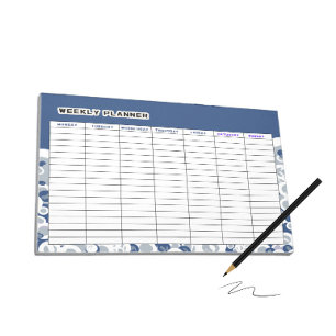 Bloc-note Planificateur Blue Weekly