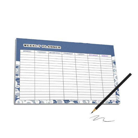 Bloc-note Planificateur Blue Weekly